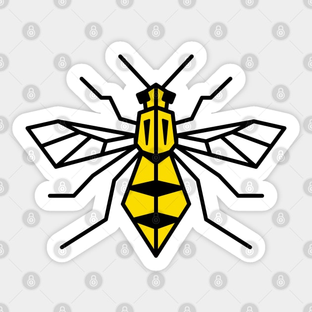 Geometric Honey Bee Sticker by Neon-Light